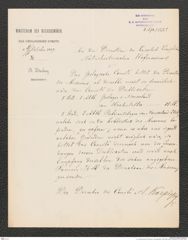 k.k. naturhistorisches Hofmuseum, Intendanzakten 1885-1896 (Hauer), Aktenzahl Z.673/1889, Seite 1